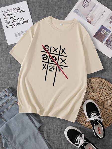 

men bingo print tee q7ab#, White;black