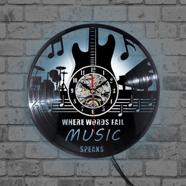 

wall clocks 2021 record clock music speark for school classroom home decor watch