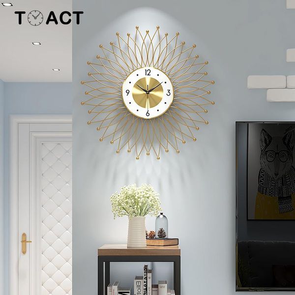 

wall clocks 3d retro clock wrought hollow iron vintage large for living room home decoration hanging watch on the