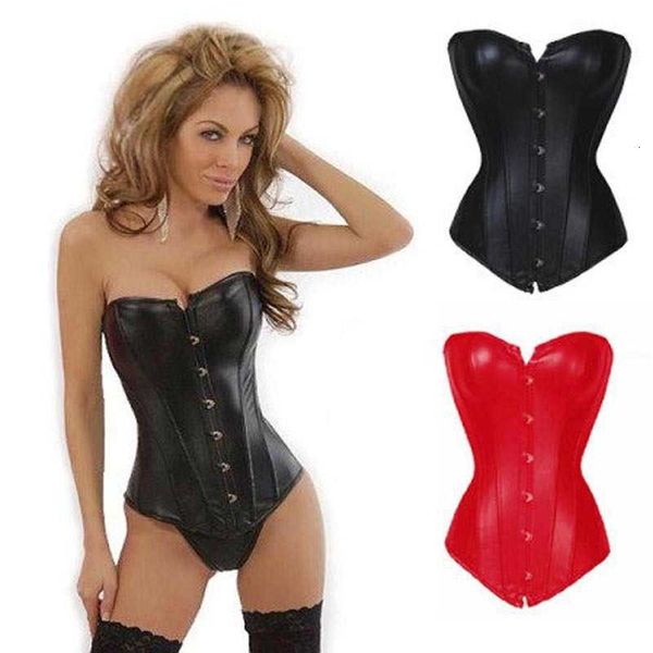 

waist tummy shaper 8510 imitation leather steel large button court corset shapers