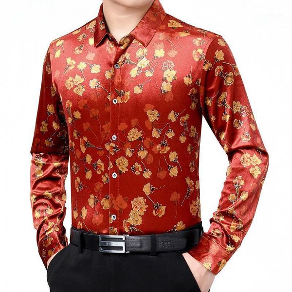 

men's casual shirts brown velvet green gentleman velour clothes for men fashion elegant party dress red warm oversize flannel costume, White;black