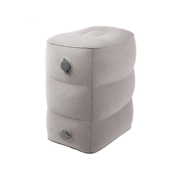 

pillow adjustable height airplane travel inflatable foot rest long flight stool portable home office cushion sleeping car train