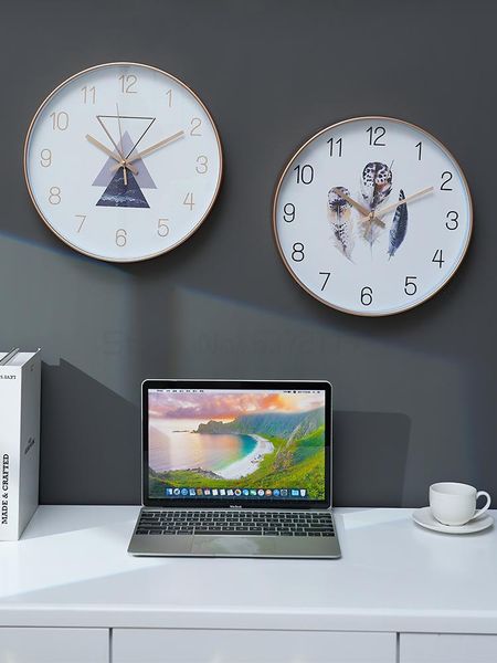 

wall clocks nordic silent clock living room household fashion creative hanging personalized