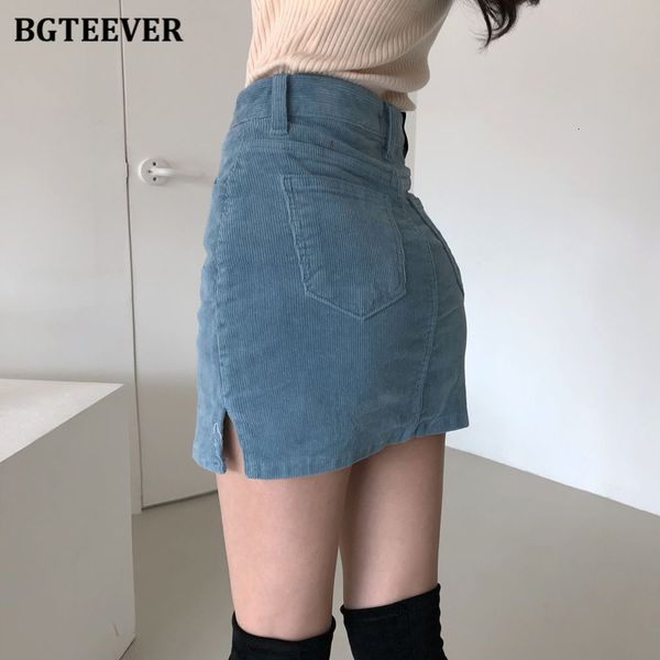 

shorts new chic high waist pockets female mini skirts vintage side split women corduroy 2021 summer skinny shorts ftt3, White;black