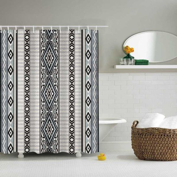 

shower curtains colorful geometric mandala bohemian seamless pattern waterproof curtain tribal traditional cloth