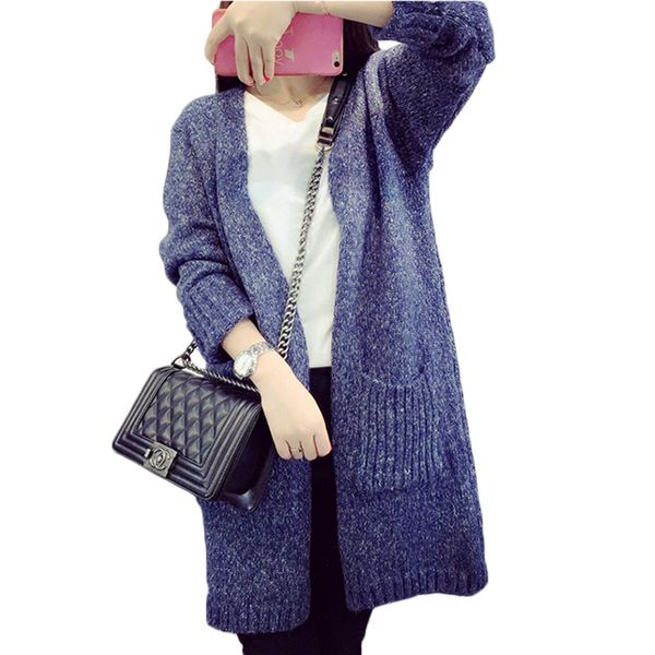 

tees female male women's cardigan spring from vintage robo gross loose femme xh872 open knitting point pocket jackets zqqa, White
