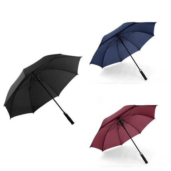 

umbrellas automatic umbrella long handle folding sunscreen straight rod black glue business gift