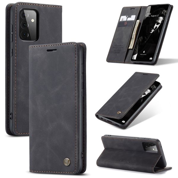 Caseme Retro Opaco Cuoio Del Basamento Del Raccoglitore di Vibrazione Custodie Per Samsung Galaxy A72 5G A52 A32 S21 Ultra S20 Nota 20 S10 Plus S22 S23