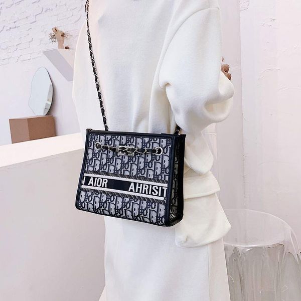 

cross body 2021 women's shoulder bag classic wild letter handbag designer texture diagonal