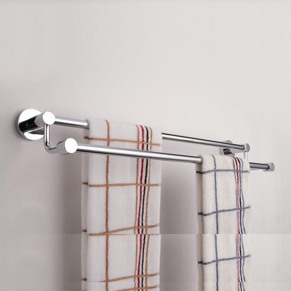 

towel racks double-layer bathroom rack stainless steel bar double-bar