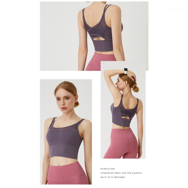 

shockproof sports underwear women's vest-style gym bra without steel wire breathable sleep yoga outfit
