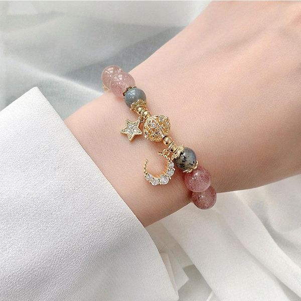 

link, chain hand crystal bracelet women gift, Black