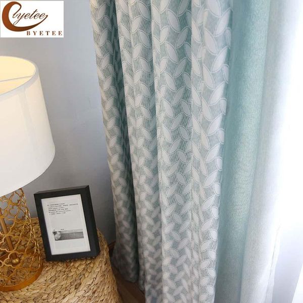 

curtain & drapes [byetee] nordic bamboo cotton jacquard shading for bedroom living room windows blackout fabric
