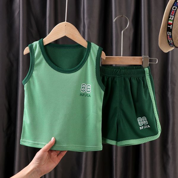 

children basketball suit new summer performance student vest boys' breathable sweat absorbing jerseys wear, White