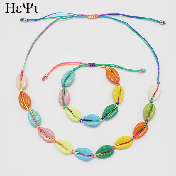 

Colorful Summer Bracelet Jewelry Women Fashion Shell Choker Gift Trendy Girls Necklace Chokers, Golden;silver