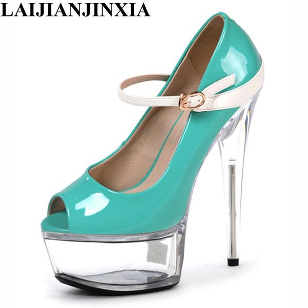 

dress shoes laijianjinxia 6 inch clubbing pole dancing fashion women's pumps platforms high-heeled 15cm crystal, Black