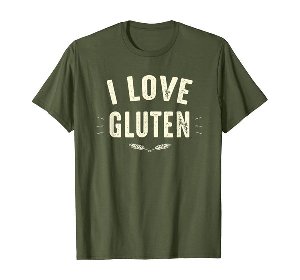 

i love gluten t-shirt, White;black