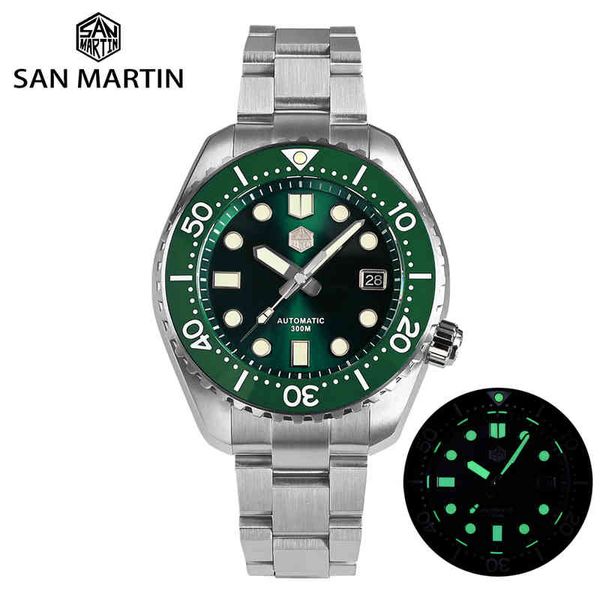 

san martin men dive watch mm300 nh35 luxury business automatic mechanical watches sapphire date c3 super luminous 30bar reloj