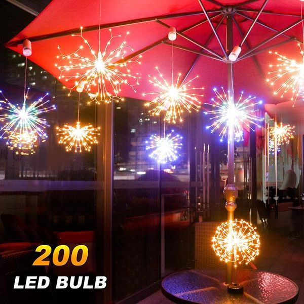 

outdoor wall lamps firework gypsophila hanging 8 modes timer led string cooper wire xmas lights home decor remote control lighting