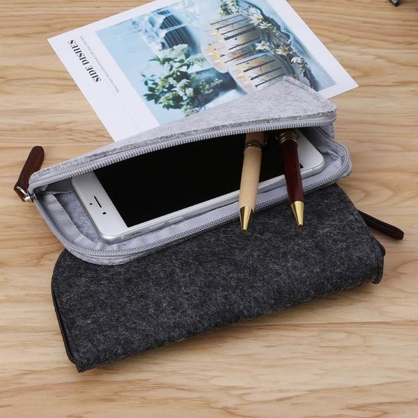 

square felt makeup cosmetic bag brush pen pencil case pouch box office supplies 1xce bags
