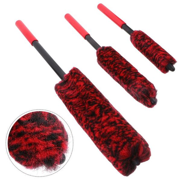

car sponge 3pcs vehicle wheel brushes rim tire multipurpose use (assorted color)