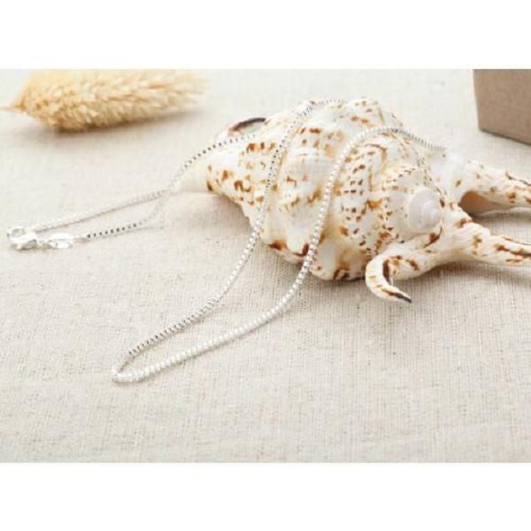 

2021 new wholesale 10pcs 1.4mm 925 sterling silver necklace box link chains jewelry 16"/18"/20"/22"/24"/26"/28
