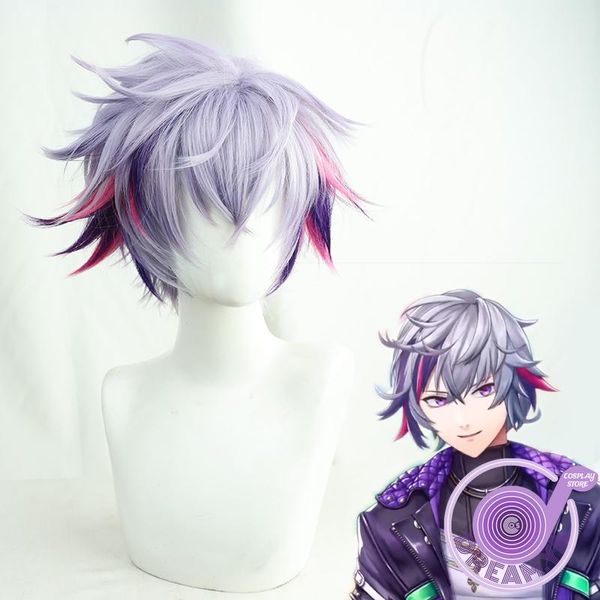 

other event & party supplies fuwa minato cosplay wig vtuber youtuber purple mixed short anime synthetic hair halloween carnival role play +