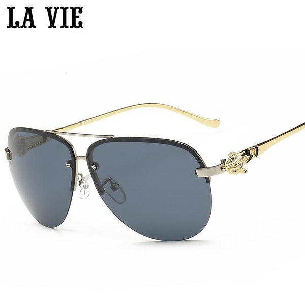 

vie rimless polarized sunglasses mirror coating alloy fram sun glasses feminino lvf2378, White;black