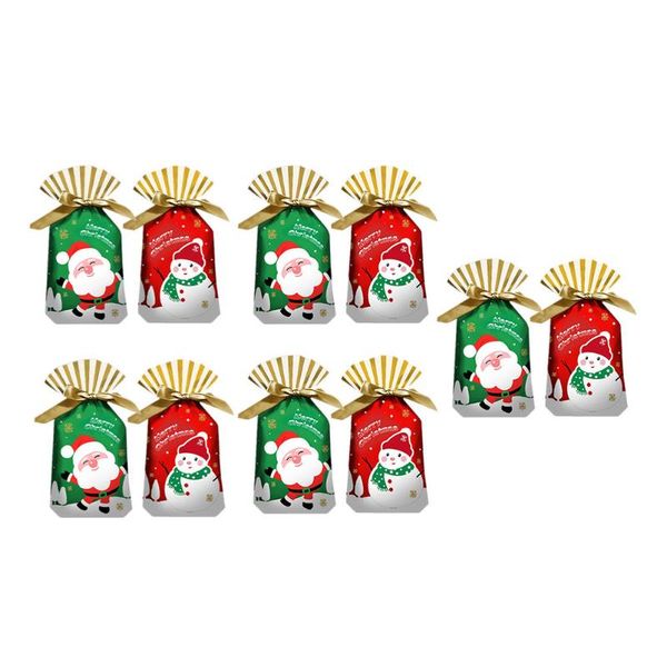 

gift wrap 50pcs christmas drawstring bags xmas theme printed candy cookie