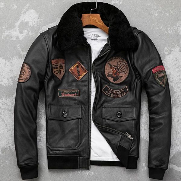 

men's leather & faux 2021 autumn winter real cowhide jackets male fashion black biker jacket for men plus size 7xl jaqueta masculina gm