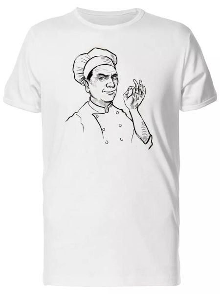 

Cool Chef Showing O.K. Sign Men's Tee -Image by Shutterstock, White;black