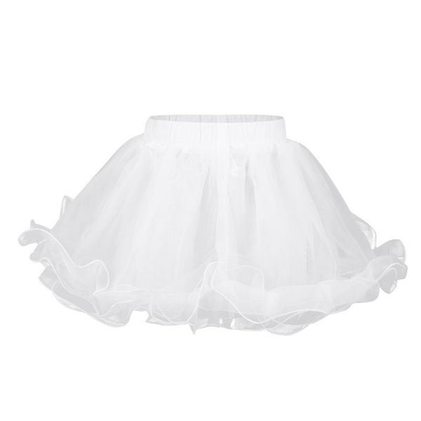 

skirts kids girls petticoats tutu skirt 3 layers organza petticoat underskirt wedding bridal crinoline slip for flower dress, Black