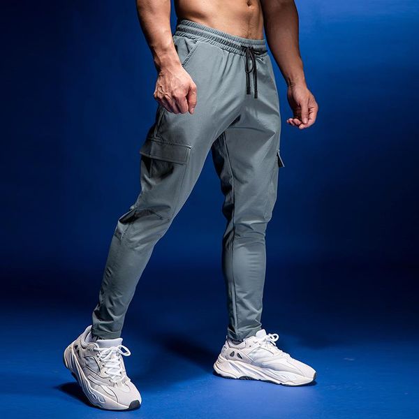 

running pants men long mens jogger workout skinny sweatpants gym sports trousers football training fitness leggings, Black;blue