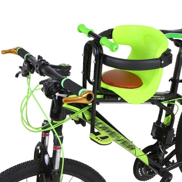 

bike saddles baby seat chair bicycle for children kids child safety carrier front saddle cushion with back rest foot pedals
