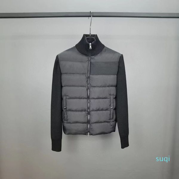 

2021 mens down jacket letter monclair knitted women parkas pan299u, Black