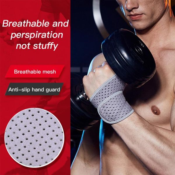

wrist support 1pcs anti-slip ventilation wristbands elastic gym training sports wristband bodybuilding weight liftingsupport brace, Black;red
