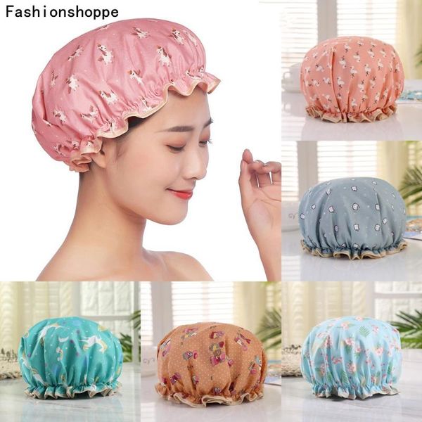 

fashion magic microfiber bathing quick dry hair cap turban wrap towel hat bathroom cute long hair-drying shower caps beanie/skull, Blue;gray