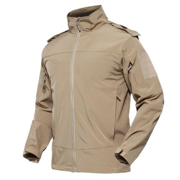 

men's jackets spring summer tactical jacket military style clothing casual combat male outwear hooded multi pockets softshell, Black;brown