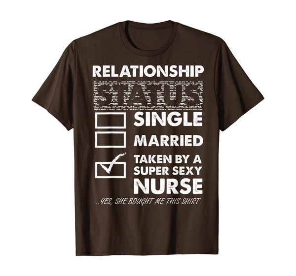 

relationship status super nurse tshirt, White;black