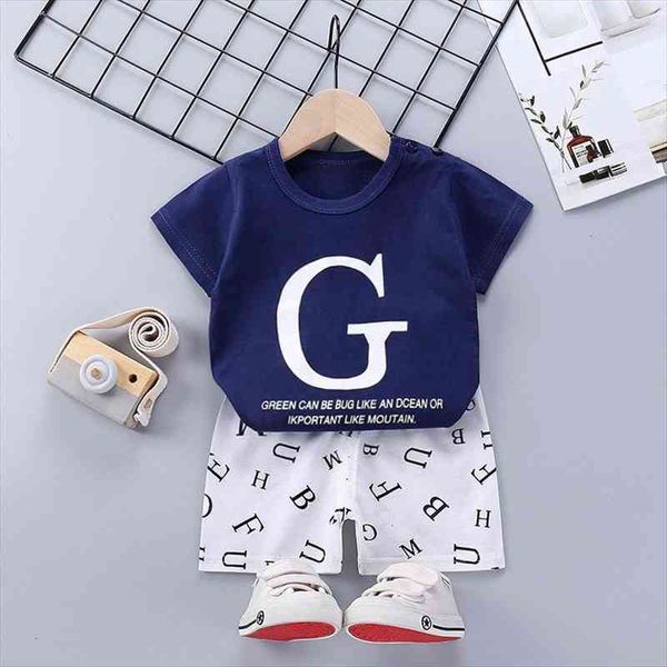 

kids boy clothing set children summer clothes baby girls short sleeve t shirts pants suits toddler boys cotton tees nightwear, White