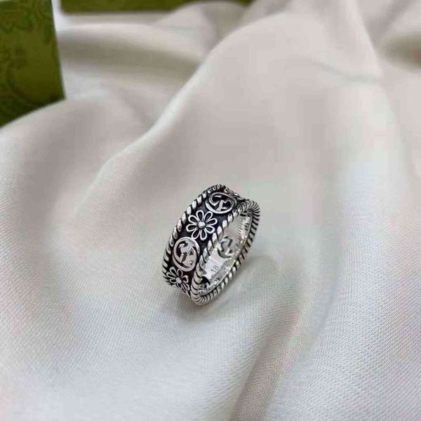 

70% off double daisy fashion silver ring ins wind valentine's day gift
