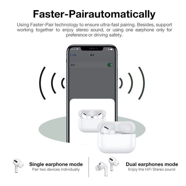 

noise canceling earphones gps wirless stable connect earbud for airpods