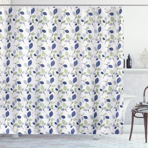 

floral leaves shower curtains spring plant eucalyptus botanical garden botany bouquet branchartwork cloth fabric bathroom decor