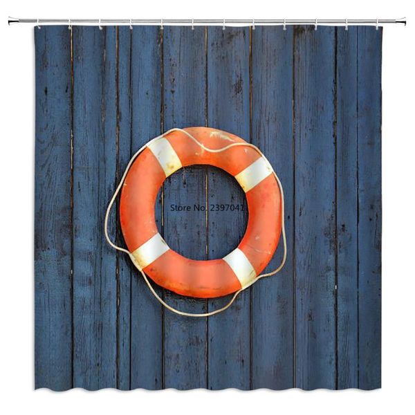 

shower curtains mediterranean ocean waterproof swimming ring bathroom curtain decoration 3d printing with hooks polyester screen