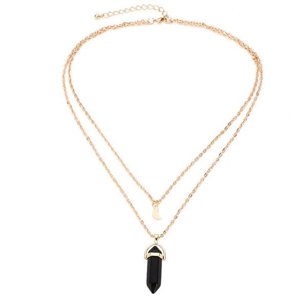 

pendant necklaces women multilayer irregular crystal opals necklace choker chain goth chocker jewelry on the neck 2021 collar, Silver