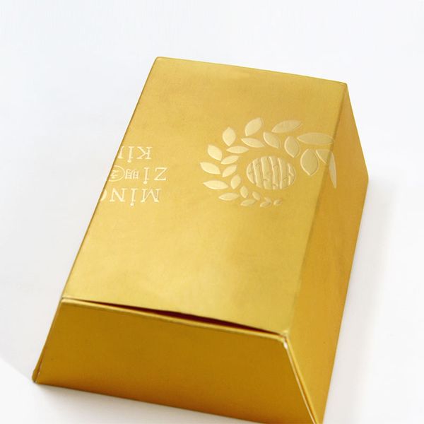 

gold and silver paper tea packing box custom creative hand gift case