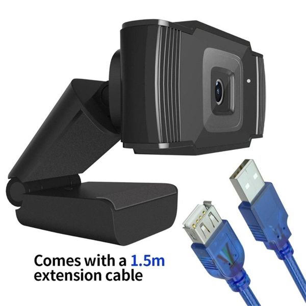 

webcams noise-reduction mic lapcamera usb plug & play1080p wide-angle hd webcam 30fps auto focus web cam with 1.5m extension cable