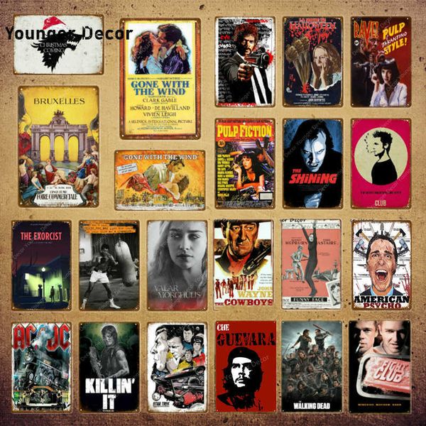 

affiche de film classique a disparu avec le vent, plaque en mÃ©tal, signes vintage en Ã©tain, dÃ©cor mural, bar, pub, club, homme, grotte,