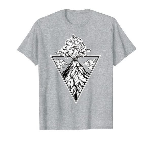 

Hand Drawn Volcano in Triangle Tshirt - Lava Magma Chaos Tee, Mainly pictures