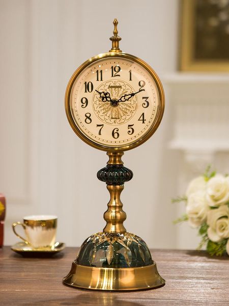 

desk & table clocks clock retro living room home deskpendulum light luxury sitting